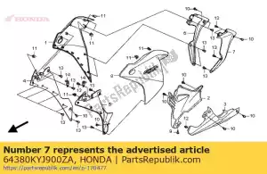 Honda 64380KYJ900ZA panel, l mi * nh196 * - Lado inferior