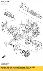 Suzuki 2147109F60 sheet,movable d - Bottom side