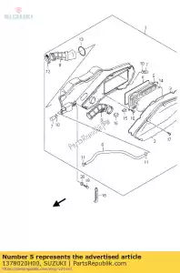 Suzuki 1378020H00 filtro, limpieza de aire - Lado inferior