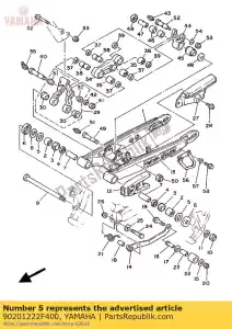 Yamaha 90201222F400 rondelle, plaque (12r) - La partie au fond