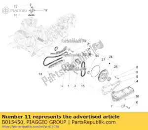 Piaggio Group B015450 arandela de sello de aceite - Lado inferior