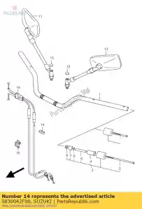 suzuki 5830042F00 cable assy, ??thro - Il fondo