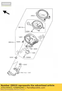 Kawasaki 250230002 cover-meter case,upp - Bottom side