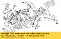 45159MGH640, Honda, guide comp., r. fr. tuyau honda vfr 1200 2012 2013, Nouveau