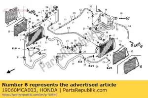 Honda 19060MCA003 radiador comp., l. - Lado inferior