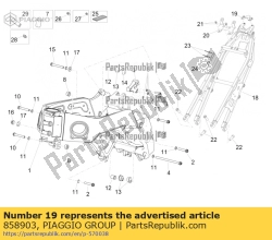 Aprilia 858903, Headlight support clamp, OEM: Aprilia 858903