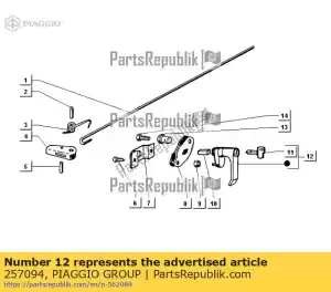 Piaggio Group 257094 stuur - Onderkant