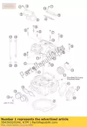 Aqui você pode pedir o cil. Head cpl. 450 / 525 sx + smr em KTM , com o número da peça 59436020144: