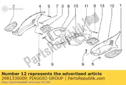 Aquí puede pedir reposapiés de Piaggio Group , con el número de pieza 298133000P:
