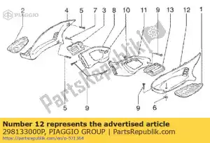 Piaggio Group 298133000P reposapiés - Lado inferior