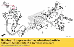 Aqui você pode pedir o carcaça, acelerador superior em Honda , com o número da peça 53167MGSD30: