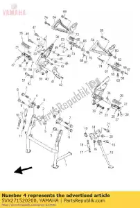 yamaha 5VX271520200 staffa, supporto principale 2 - Il fondo