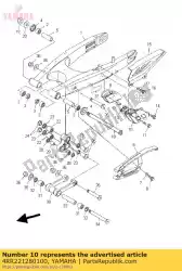 Ici, vous pouvez commander le couverture, poussée 1 auprès de Yamaha , avec le numéro de pièce 4RR221280100: