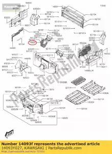 kawasaki 14093Y027 01 couvercle, garde-chaleur, rh - La partie au fond