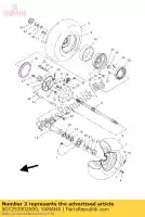 5GT253902000, Yamaha, roda traseira comp. yamaha yfm yfmf grizzly x 600 44, Novo