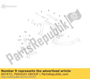 Piaggio Group 647472 soporte lateral con i.p. - Lado inferior