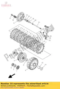 yamaha 90501230A200 mola, compressão - Lado inferior