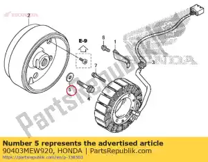 honda 90403MEW920 washer, 12.5x34x5 - Bottom side