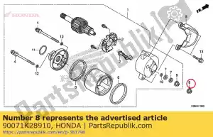 Honda 90071K28910 nut-washer, 6mm - Bottom side