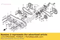 11515MZ0000, Honda, uszczelka fr. pokrywa honda gl 1500 1997 1998 1999 2000 2001 2002, Nowy