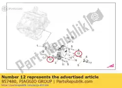 Aqui você pode pedir o arruela de apuramento em Piaggio Group , com o número da peça 857480: