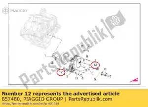 Piaggio Group 857480 arruela de apuramento - Lado inferior