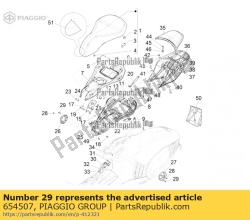 Aprilia 654507, Parafuso sextavado, OEM: Aprilia 654507