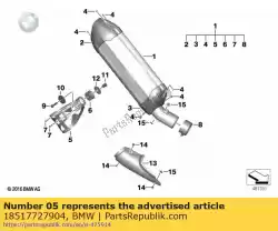 Here you can order the clamp for rear muffler from BMW, with part number 18517727904: