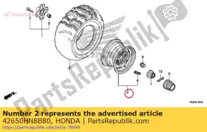 Honda 42650HN8B80 wheel sub assy., rr. - Bottom side