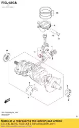 Here you can order the bolt,connrod from Suzuki, with part number 1216313K00: