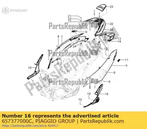 Piaggio Group 657377000C prawe zamkni?cie spojlera - Dół