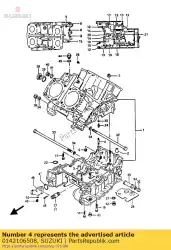 Qui puoi ordinare borchia 6x50 da Suzuki , con numero parte 0142106508: