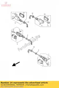 yamaha 51J833400000 tylne ?wiat?o migacza zespó? 2 - Dół