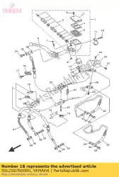 Tutaj możesz zamówić uchwyt, przewód hamulcowy 2 od Yamaha , z numerem części 5SL258760000: