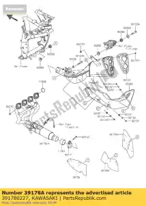 Kawasaki 391780227 colector-comp-escape - Lado inferior