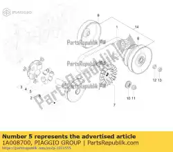 Tutaj możesz zamówić rolka kompletna od Piaggio Group , z numerem części 1A008700: