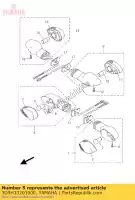 3D9H33201000, Yamaha, clignotant avant assy 2 yamaha ybr 125 2007 2009 2010 2012, Nouveau