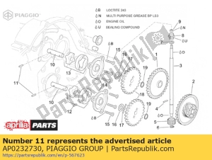 aprilia AP0232730 broche 4x15.8 - Face supérieure