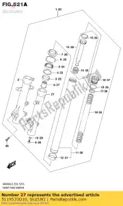 suzuki 5119533D10 peça, fechadura de óleo - Lado inferior