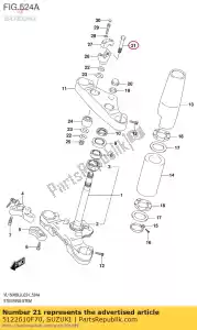 Suzuki 5122610F70 boulon - La partie au fond