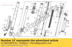 geen beschrijving beschikbaar op dit moment van Honda, met onderdeel nummer 51480GBFK41, bestel je hier online: