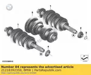 bmw 21218392359 écrou à collerette - m20x1,5-mk-phr (à partir du 04/2016) - La partie au fond