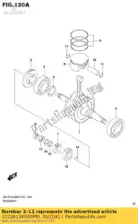 Ici, vous pouvez commander le cale, vilebrequin, r (t:115) auprès de Suzuki , avec le numéro de pièce 1222812K000M0: