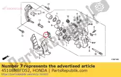 Here you can order the spring, pad from Honda, with part number 45108MBTD52: