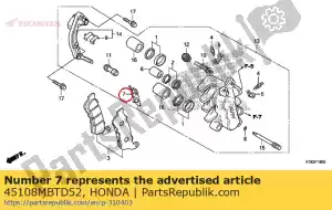 honda 45108MBTD52 spring, pad - Bottom side