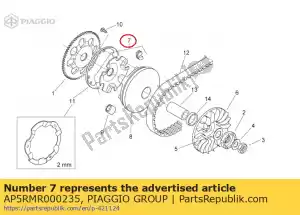 Piaggio Group AP5RMR000235 placa de rampa - Lado inferior