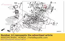Aqui você pode pedir o parafuso, flange, 6x45 em Honda , com o número da peça 90002MCW000: