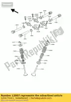 120071001, Kawasaki, resorte, válvula interior z250-a3 kawasaki gpz 305 1985 1986 1987 1988 1989 1991 1993 1994, Nuevo