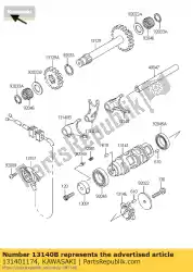 Ici, vous pouvez commander le changement de fourche auprès de Kawasaki , avec le numéro de pièce 131401174: