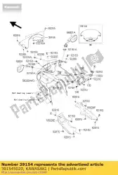 Ici, vous pouvez commander le pare-brise auprès de Kawasaki , avec le numéro de pièce 391545020: